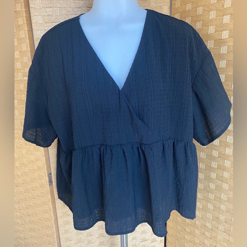 A New Day Large Black Blousy in good used condition